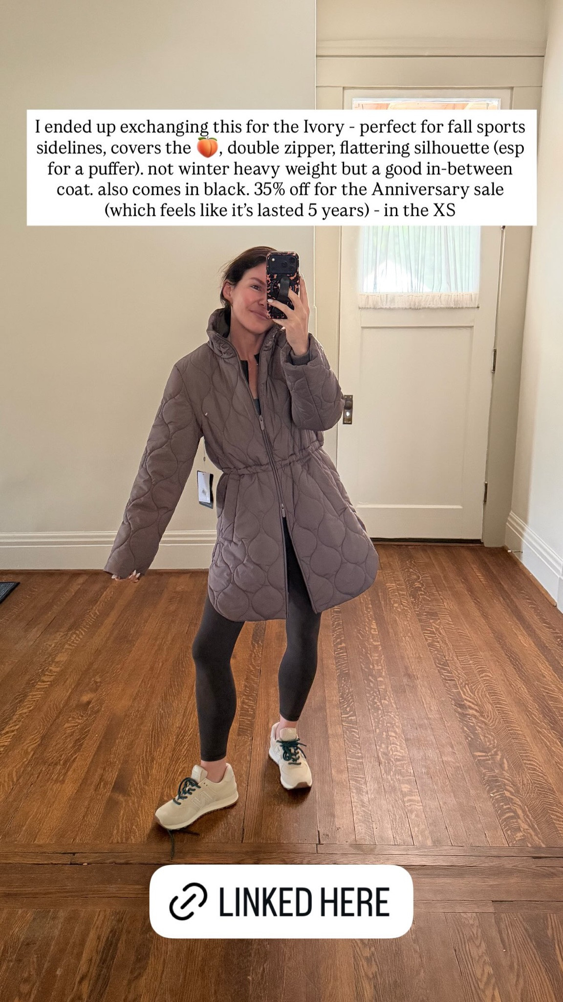 I ended up exchanging this for the Ivory - perfect for fall sports sidelines, covers the 🍑, double zipper, flattering silhouette (esp
for a puffer). not winter heavy weight but a good in-between coat. also comes in black. 35% off for the Anniversary sale (which feels like it's lasted 5 years) - in the XS

#LTKSeasonal #LTKootd #LTKdayinmylife