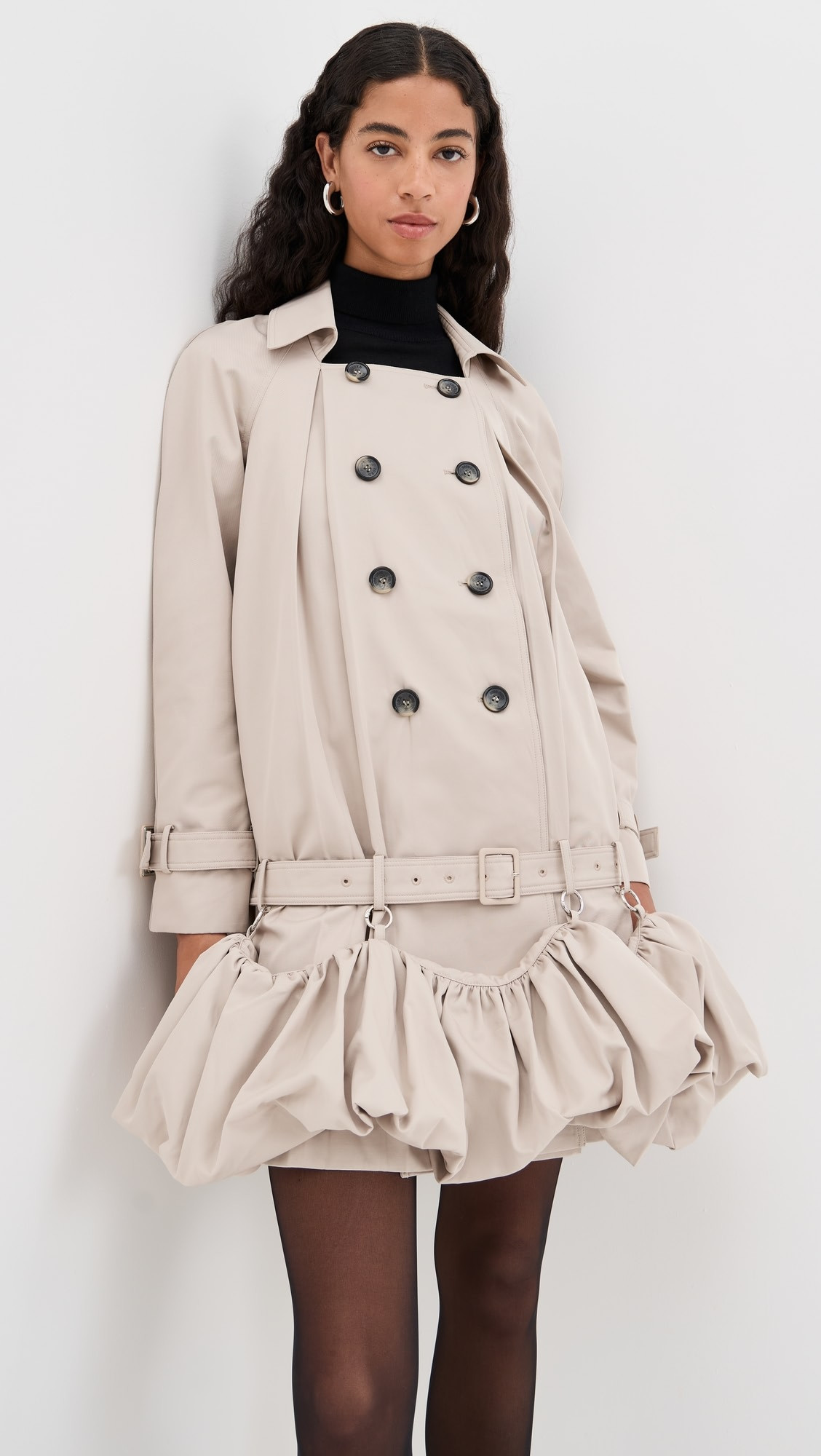 Puff Hem Trench Dress | Shopbop