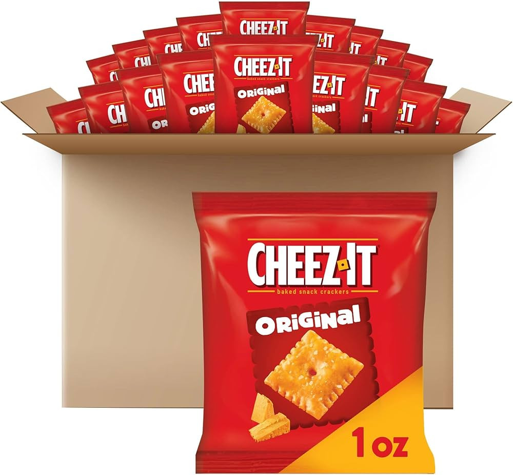 Cheez-It Cheese Crackers, Baked Snack Crackers, Lunch Snacks, Original (40 Packs) | Amazon (US)