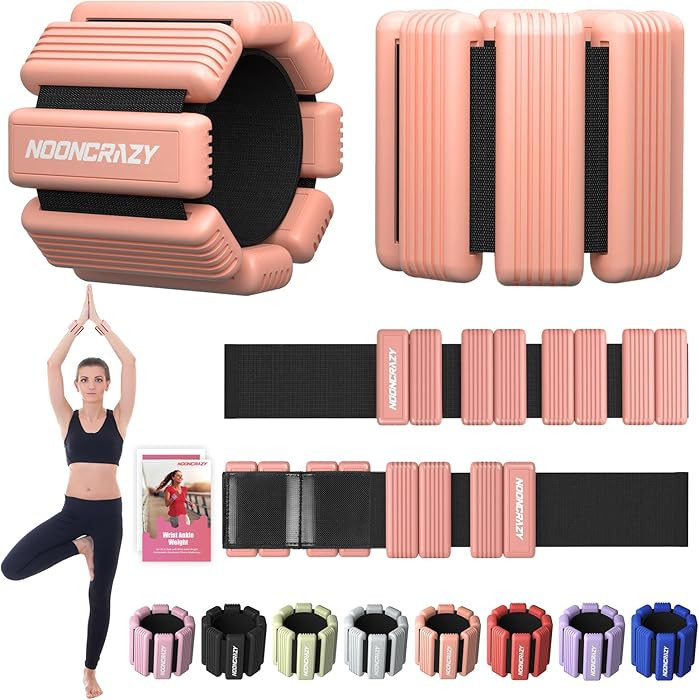Pilates Wrist Ankle Weights for Women, Wearable Strong Arm & Leg Weights Set of 2(1 lb/2.2 lbs Ea... | Amazon (US)
