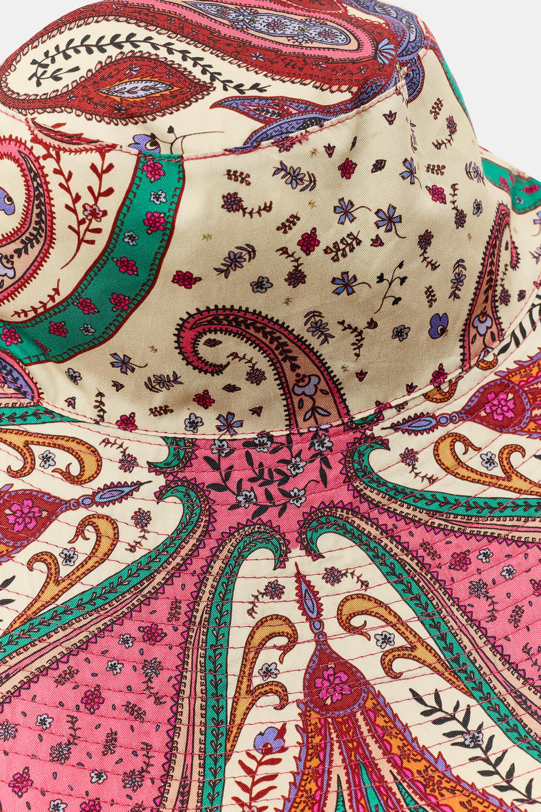 PAISLEY PRINT WIDE BRIM HAT | Zara US