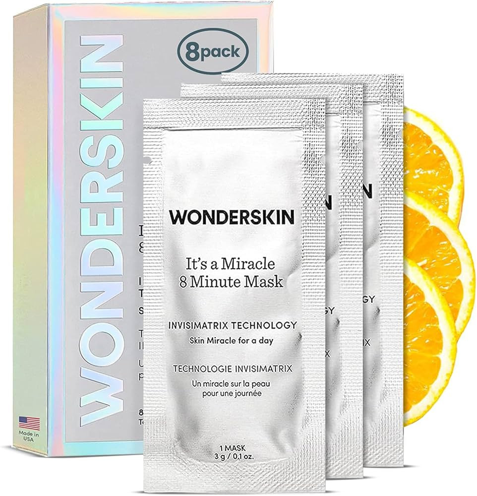 Wonderskin 8 Minute Mask, Hydrating and Anti Aging Face Mask Packed with Vitamin C and Niacinamid... | Amazon (US)