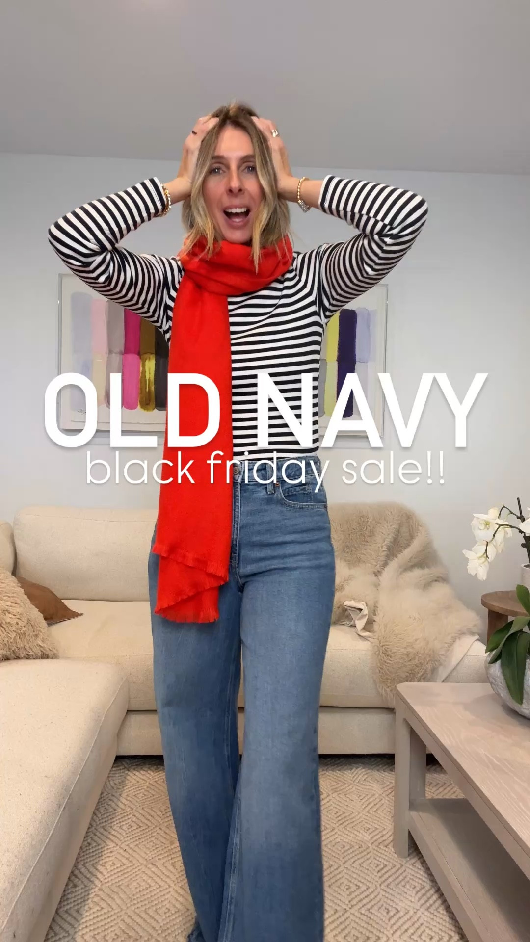 OLD NAVY black friday sale is here, and it’s gooood. 50-60% off all these beauties!  ty for being here! 💫


FAUX FUR - small
beyond amazing. perfection. love it. no words. 🤤 

WIDE LEG JEANS - 2 (size down!)
super cool. great cut. must have! 👌

RED BUBBLE PUFFA - medium
did you ever see a more perfect everyday coat for holiday season! obsessed with this red! ❤️

FAIR ISLE SWEATER - medium
chunky but not too thick. image cooler combo. love this! bravo, old navy! 👏 

STRIPED CREWNECK - small
elevated basic. can’t beat a navy stripe. and then with the red flannel scarf…fabulous combo! 🙌

FLORAL PUFFER - xl
snag this. size up. instantly become a cool mum daylighting as a snowboarding chick! 🏂

GREEN KNIT SWEATER - small
are you kidding me with this color? WOW…just wow!! 💚

FAUX FUR SLIPPERS 
not gonna lie, i might wear these out of the house. love the twist on the front. so warm. so comfy. so frickin cool! 😎 

#LTKFindsUnder50 #LTKSaleAlert #LTKCyberWeek