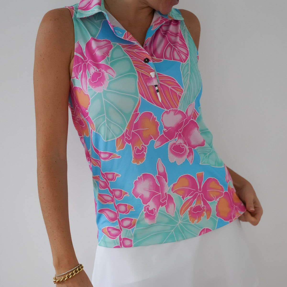 The Maui - Ladies Sleeveless Golf Polo | Kenny Flowers