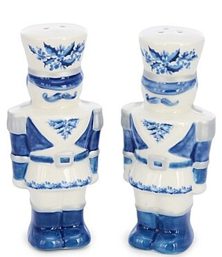 Southern Living Blue Christmas Collection Chinoiserie Nutcracker Salt  Pepper Set - Blue | Dillard's