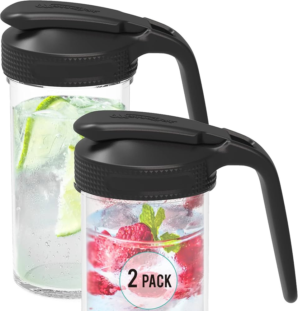 Masontops Multi Pour Top Mason Jar Lid with Handle - Wide Mouth Mason Jar Pour Spout Lid Pourer -... | Amazon (US)