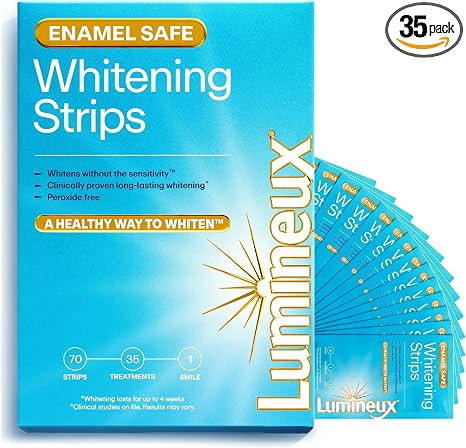 Lumineux Teeth Whitening Strips - 35 Treatments – Peroxide Free - Enamel Safe for Whiter Teeth ... | Amazon (US)