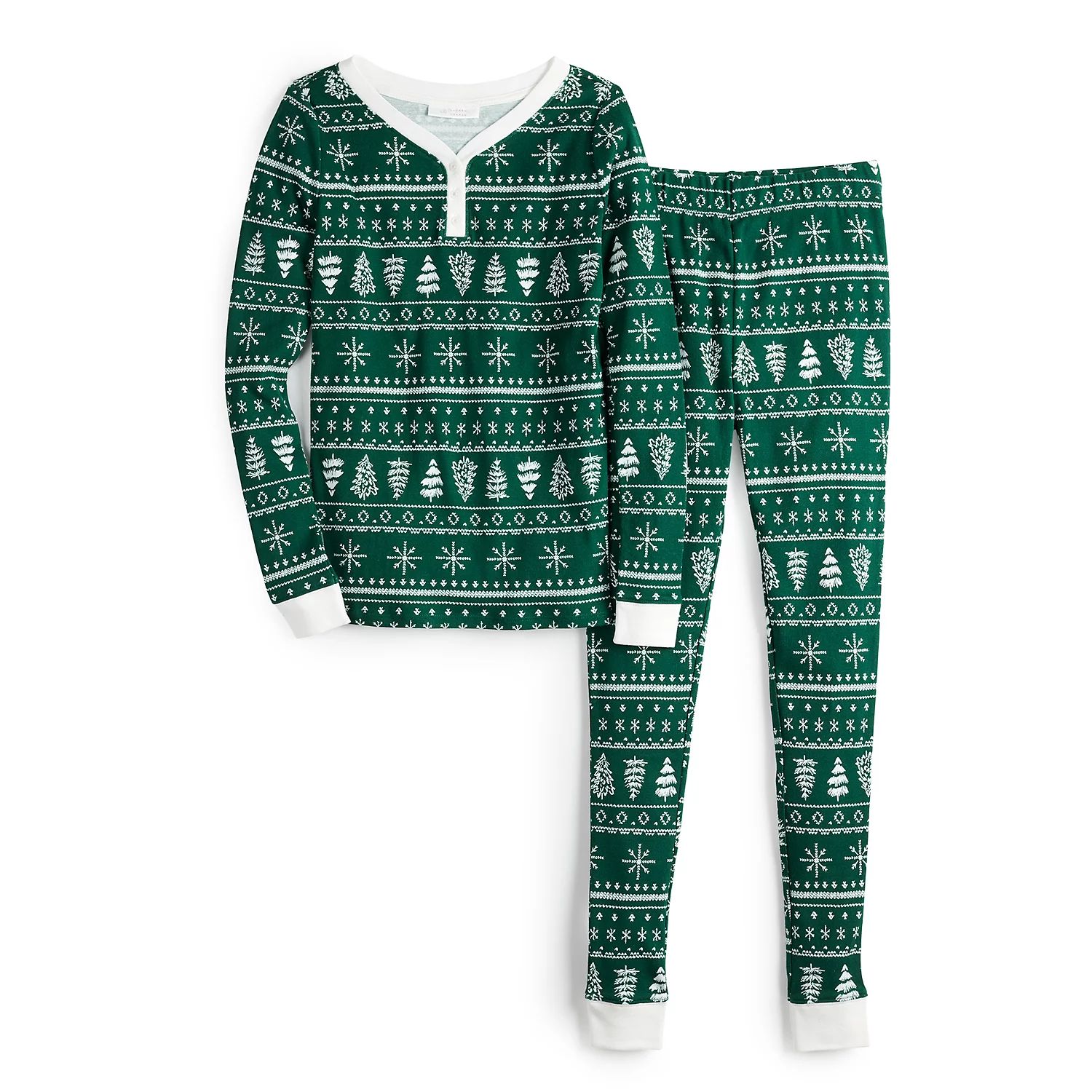 Girls 4-16 LC Lauren Conrad Jammies For Your Families® Fairisle Top & Bottoms Pajama Set | Kohl's