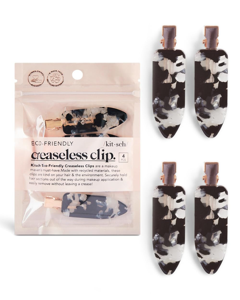 Kitsch Creaseless Hair Pins - No Crease Hair Clips for Makeup | No Bend Hair Clips for Styling | ... | Amazon (US)