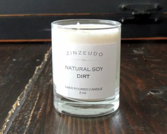 DIRT Soy Wax Votive Glass Jar Candle Aromatic Aromatherapy Earth Natural Garden | Etsy (US)