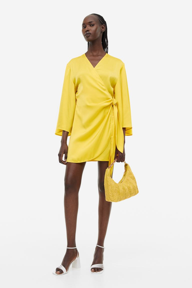 Satin Wrap-front Dress | H&M (US + CA)