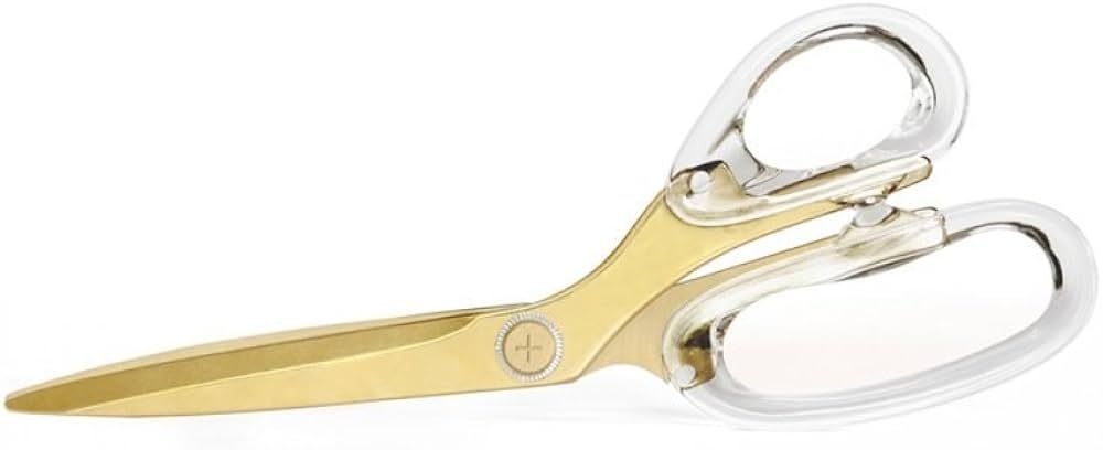 russell+hazel Acrylic Scissors, Left or Right Hand, Clear and Gold-Toned, 9” | Amazon (US)