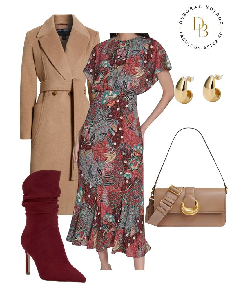 Florals, but make them cozy 🌸❄️. I threw a wrap coat over this floral dress and finished it with tall suede boots, and honestly… it’s one of those outfits that feels as good as it looks. Easy, polished, and perfect for days when you want a little romance with your coffee run. Who else loves mixing soft florals with structured layers? 

#LTKOver40 #LTKSeasonal #LTKgrwm