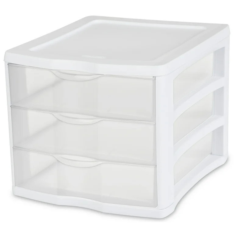 Sterilite 17918004 3 Drawer Storage Organizer, White - Walmart.com | Walmart (US)