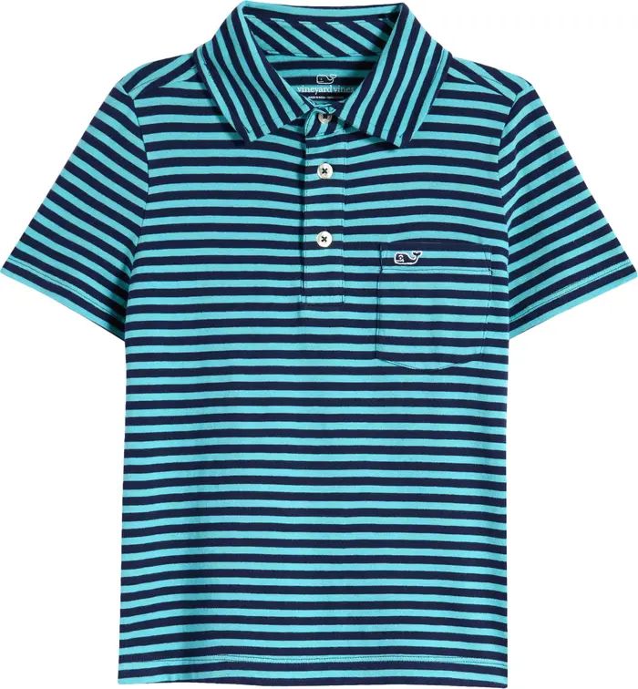 vineyard vines Kids' Island Stripe Pocket Polo | Nordstrom | Nordstrom