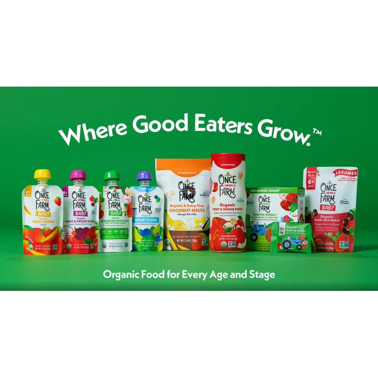 Once Upon a Farm Organic Baby Puffs, Mango, Carrot & Coconut, 1.5oz Canister | Walmart (US)