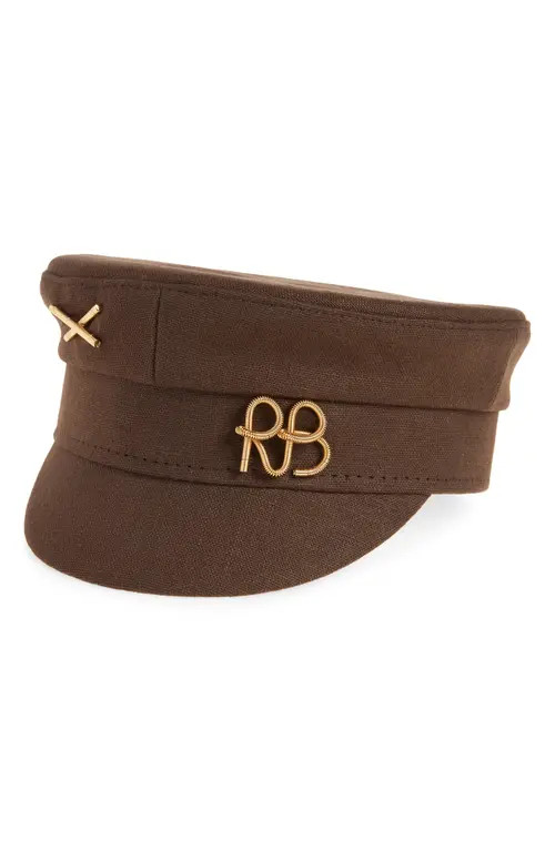 Ruslan Baginskiy Linen Newsboy Cap in Brown at Nordstrom, Size Small | Nordstrom