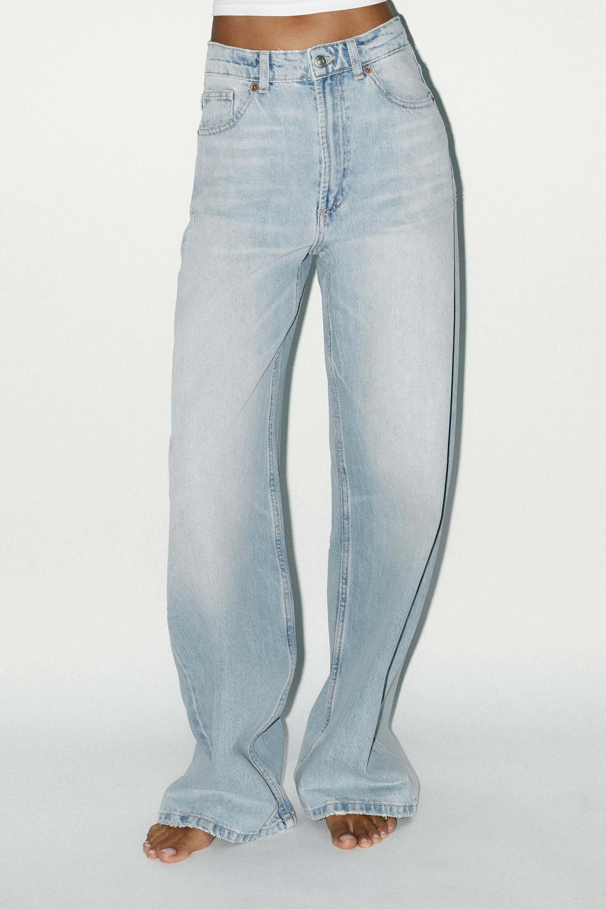 TRF HIGH WAIST EXTRA WIDE LEG JEANS | Zara US