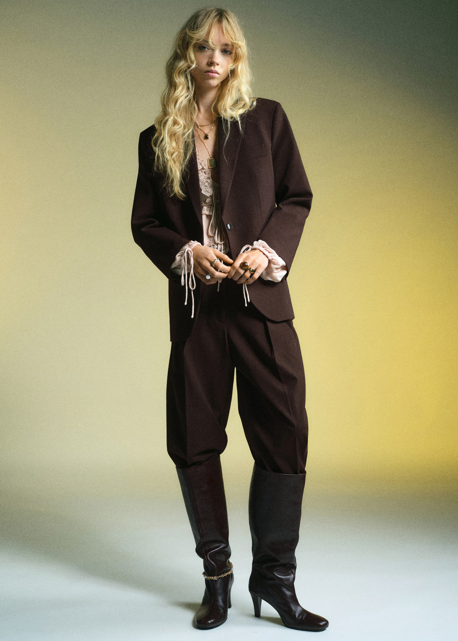 Wide-leg mid-rise pleated pants - Women | MANGO USA | Mango (US/MX/AU)