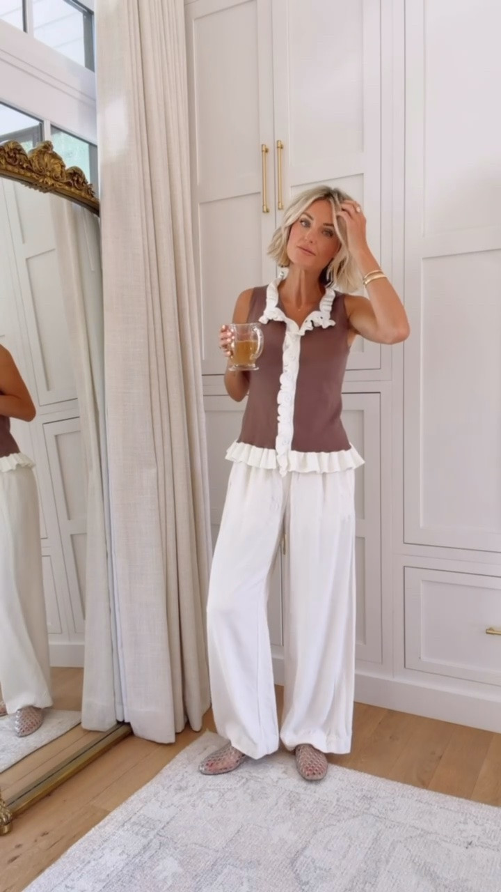 Can’t believe these are Amazon finds! The ruffle on this top is so feminine and adds a fun flair while still being sophisticated! Wearing S!

Loverly grey, Amazon fashion finds, affordable outfit ideas, work outfit inspo women, ruffle brown sweater vest outfit, workwear ideas

#LTKWorkwear #LTKSeasonal