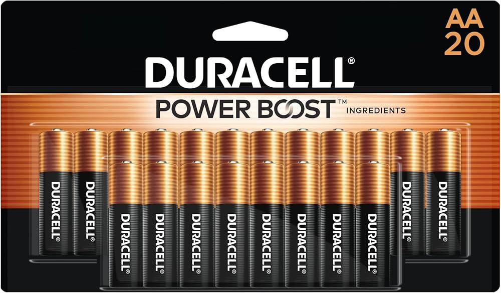 Duracell Coppertop AA Batteries with Power Boost Ingredients, 20 Count Pack Double A Battery with... | Amazon (US)