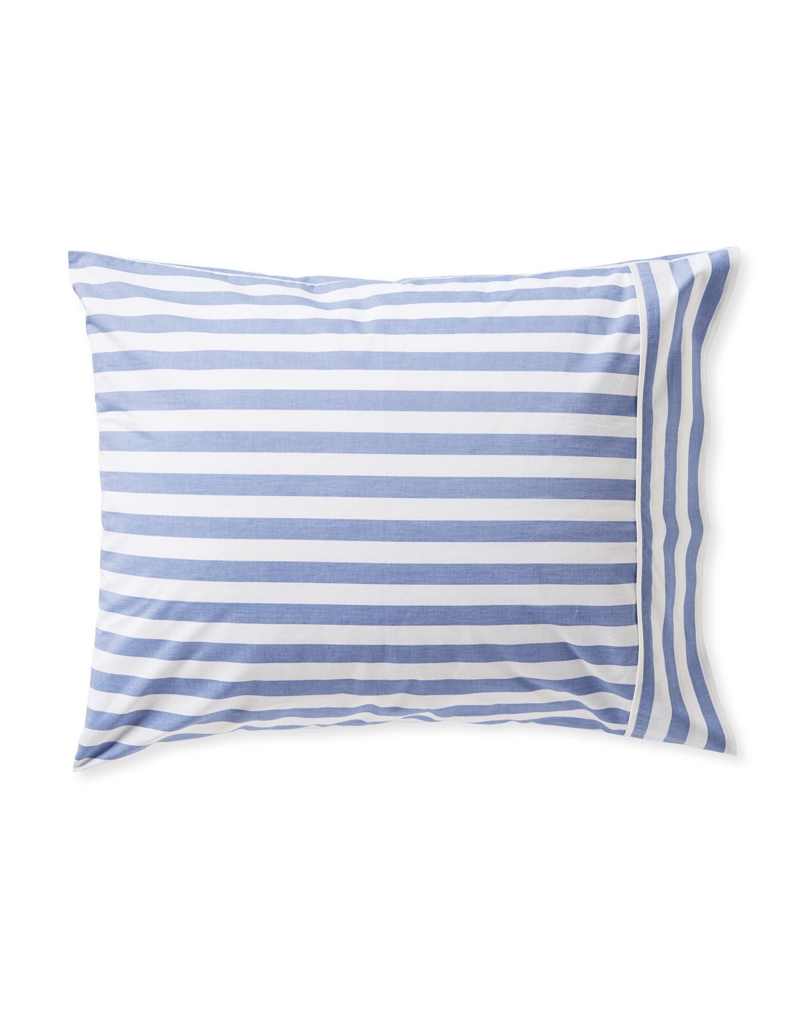 Beach Club Stripe Percale Pillowcases (Set of 2) | Serena and Lily