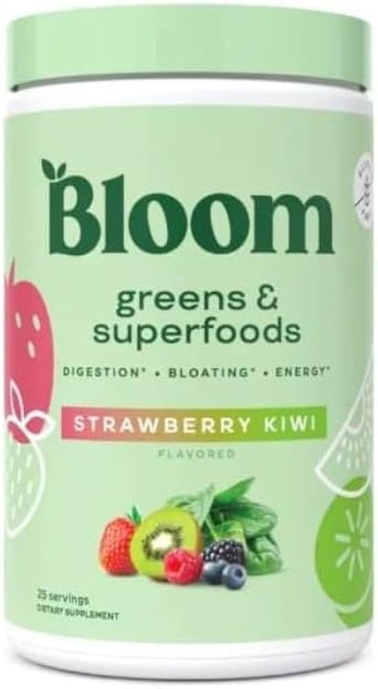 Bloom- Nutrition Greens and Superfoods Strawberry Kiwi Powder- 25 Servings- | Amazon (US)