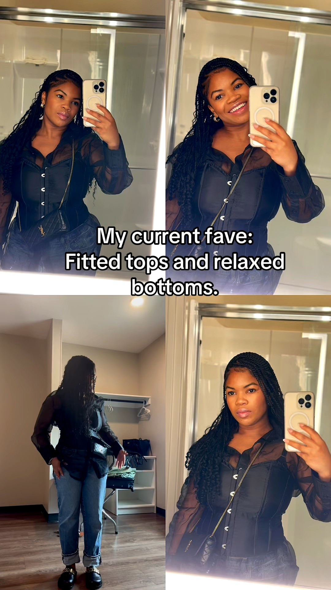 The fitted top and relaxed bottom trend is working for my current body and I love it. 🖤

#LTKootd #LTKStyleTip #LTKMidsize
