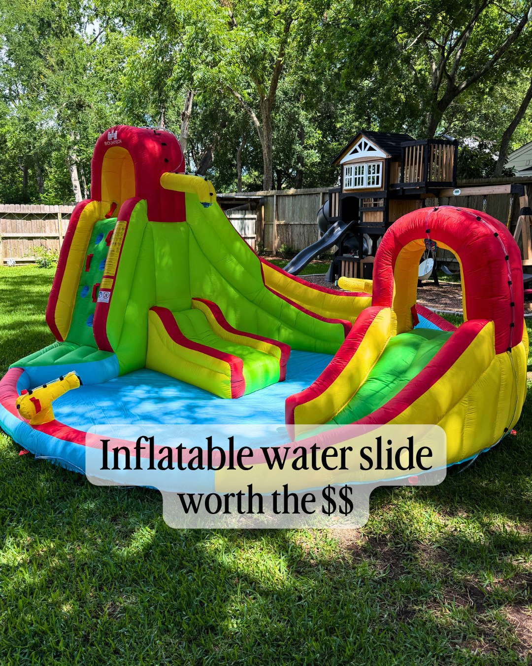 I've resisted buying one of these for years but I FINALLY found the perfect one for my kids. 

It sets up in minutes (and I can set it up by myself), works with or without water, and has a smaller slide that's perfect for smaller kids. 

My daughter played on this for well over two hours by herself! So worth the spend!

#LTKmomlife #LTKSwim #LTKKids