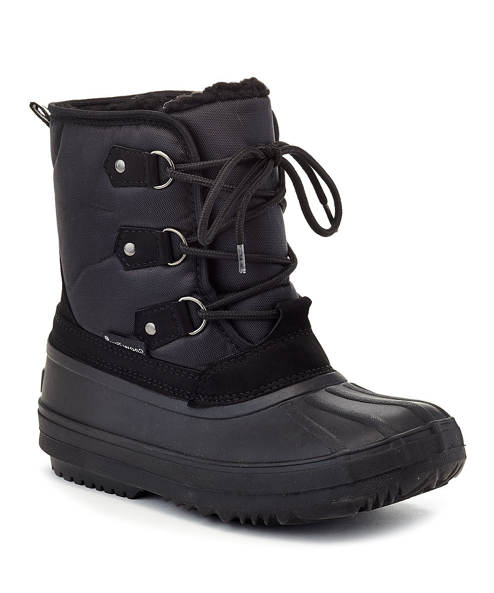 SNOW TEC Cold Weather Boots Black - Black Snow Boot - Kids | Zulily