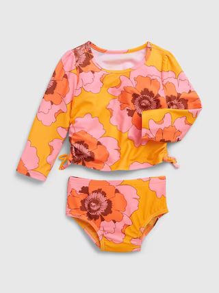 Baby Recycled Floral Rash Guard Swim Two-Piece | Gap (US)