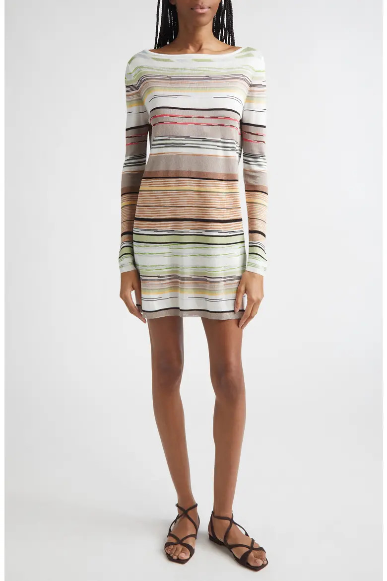Flame Space Dye Stripe Minidress (Women) | Nordstrom | Nordstrom