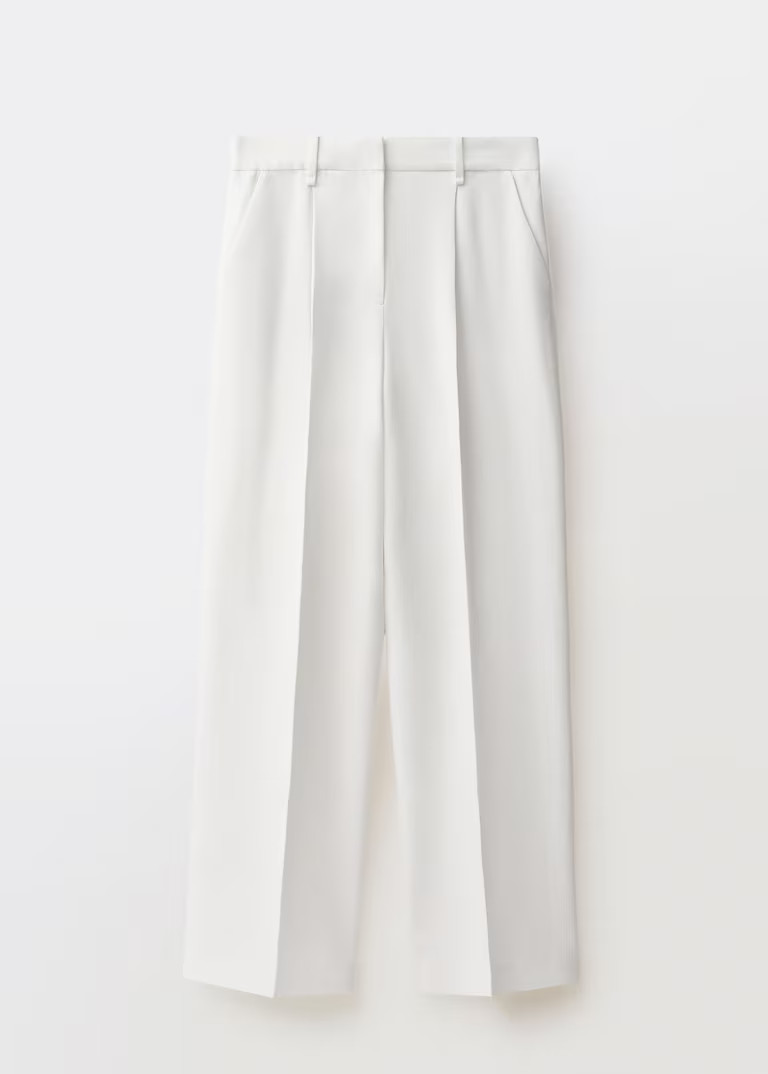 Wideleg suit trousers - Women | MANGO United Kingdom | MANGO (UK)