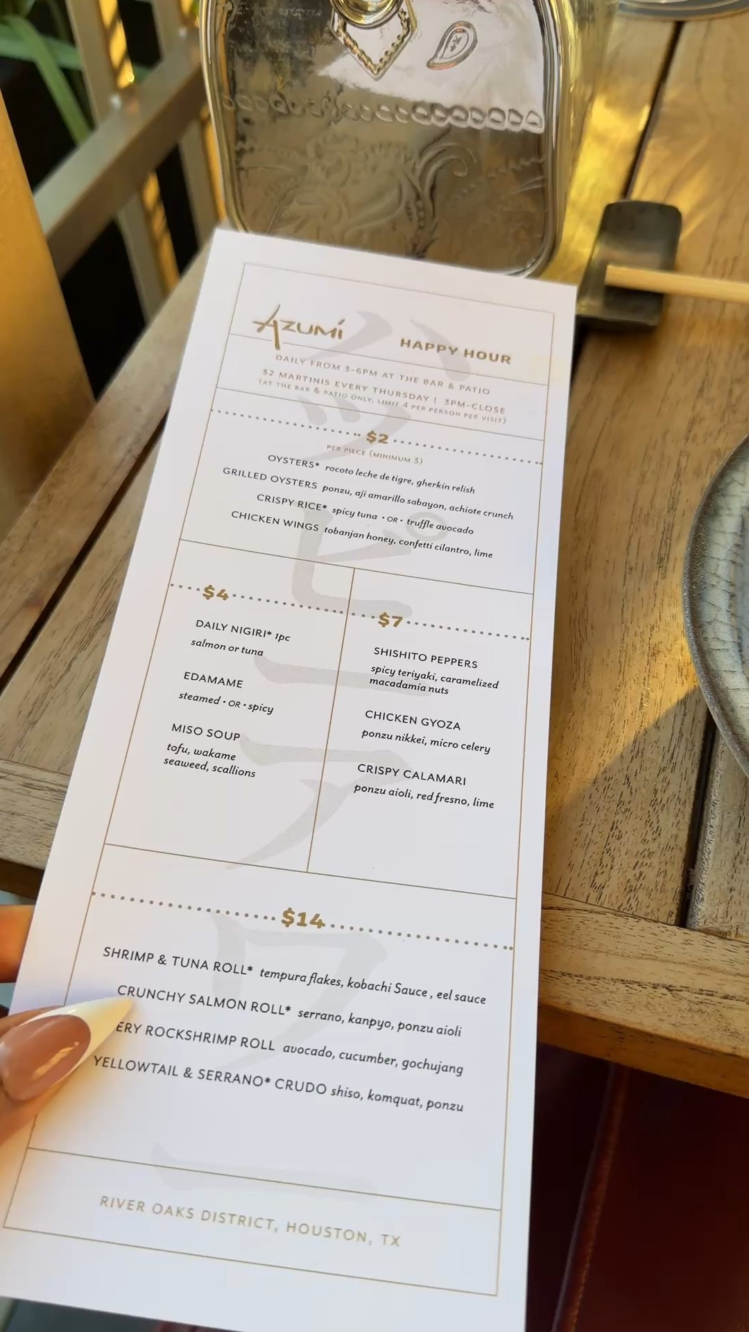 Look, if they have lychee martinis, I’m there.