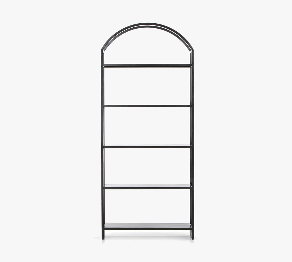 Beville 39.5&amp;quot; x 93&amp;quot; Etagere Bookcase, Gunmetal | Pottery Barn (US)