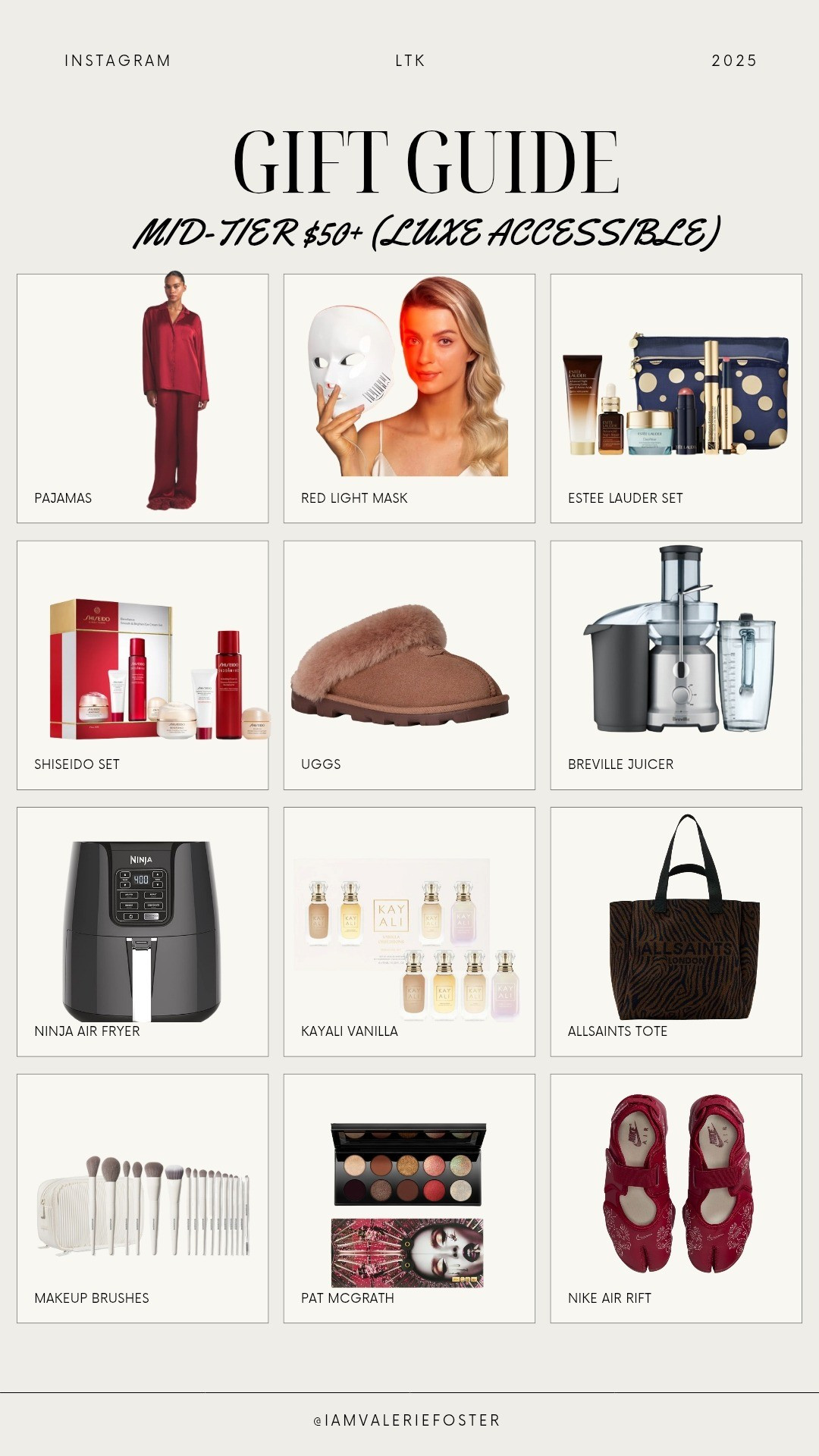 If you’re shopping in that sweet spot between practical and pampered… this guide is for you 🤍 My go-to mid-tier picks for 2025.

#LTKGiftGuide #LTKHoliday