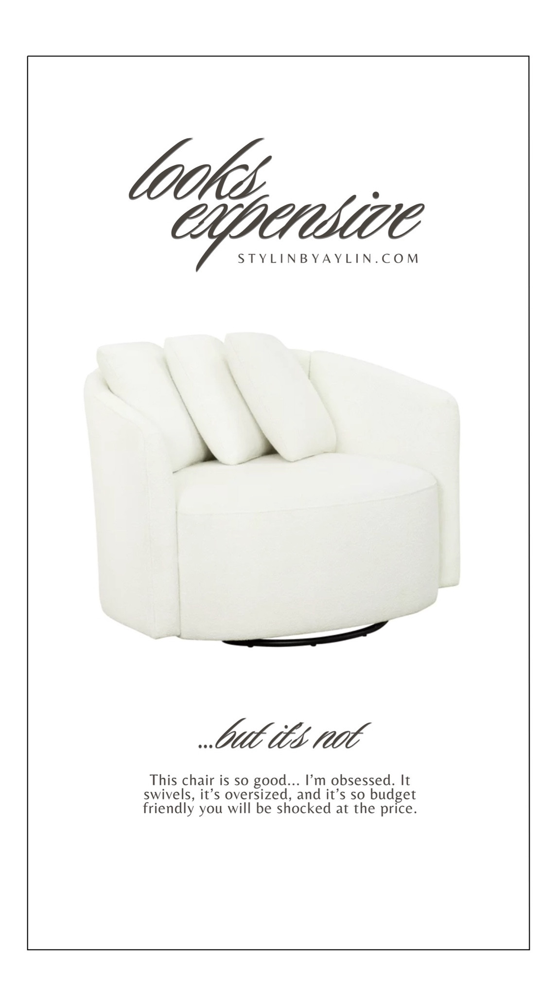 Swivel accent chair #StylinbyAylin #Aylin 

#LTKhome #LTKstyletip