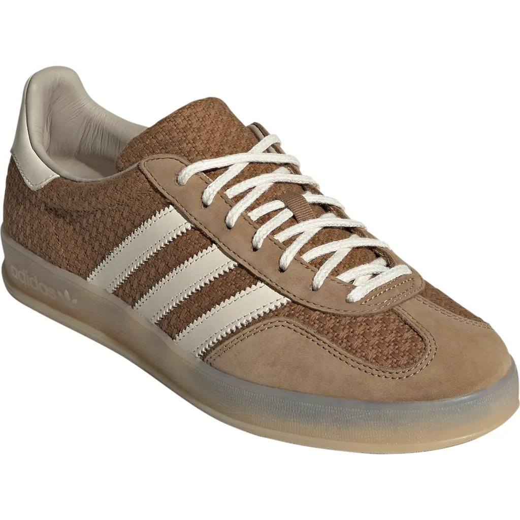 adidas Gazelle Indoor Sneaker in Brown Desert/White/Beige at Nordstrom, Size 11.5 | Nordstrom