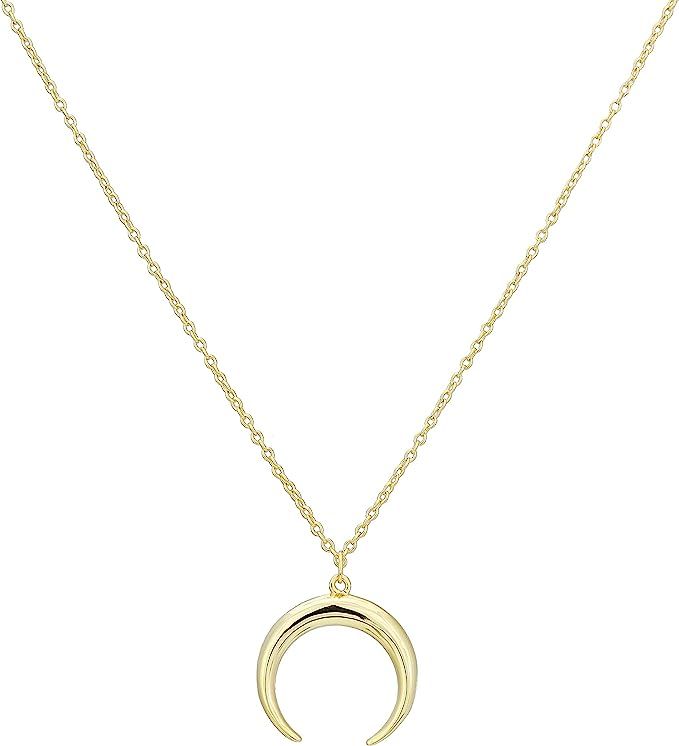 Moon Necklace for Women Gold Necklaces for Women - 18K Gold - Crescent Moon Necklace - Half Moon ... | Amazon (US)
