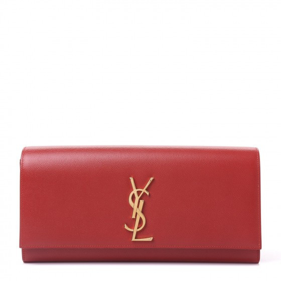 Grain De Poudre Classic Monogram Cassandre Clutch New Red | Fashionphile