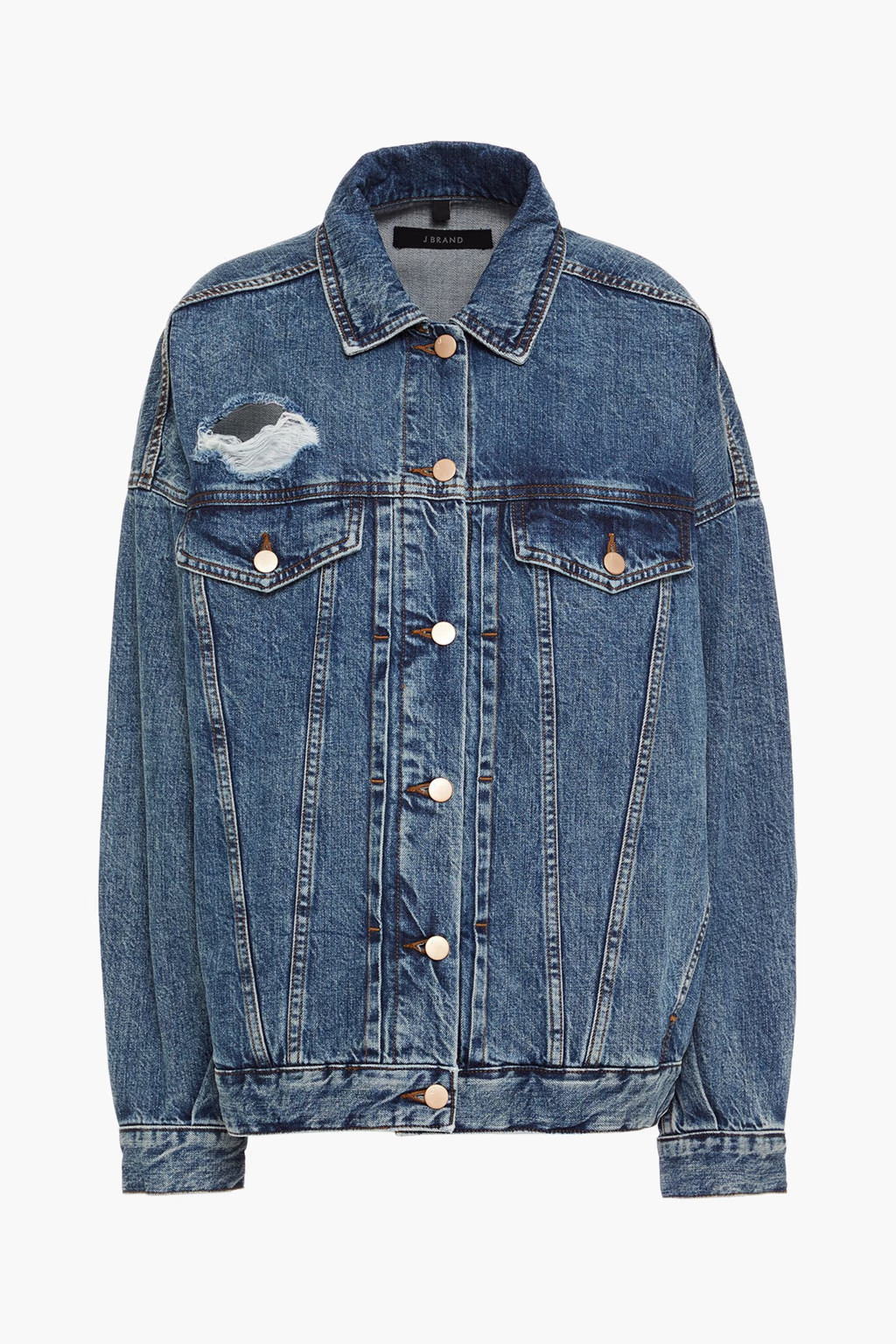Distressed denim jacket | The Outnet (US and CA)