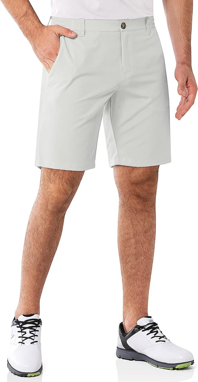 33,000ft Men's Golf Shorts 9" Dry Fit Stretch Golf Short UPF 50+ Lightweight Flat Front Golf Shor... | Amazon (US)