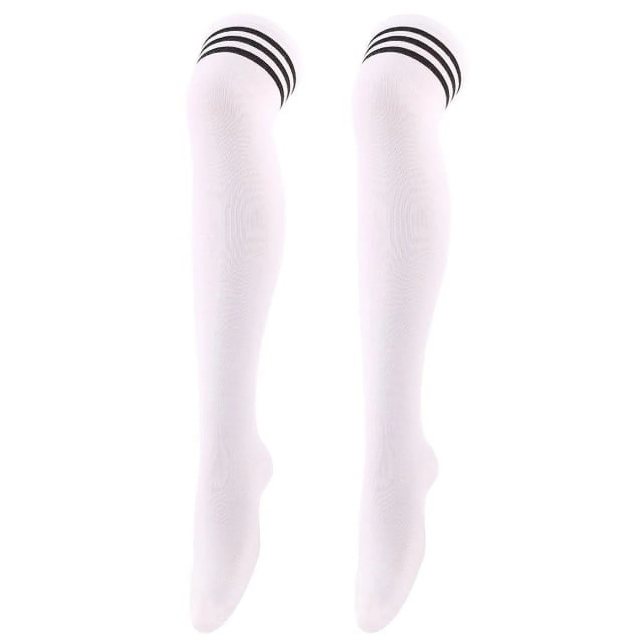 Black White Striped Long Socks Women Over Knee Thigh High Socks Over The Knee Stockings For Ladie... | Walmart (US)