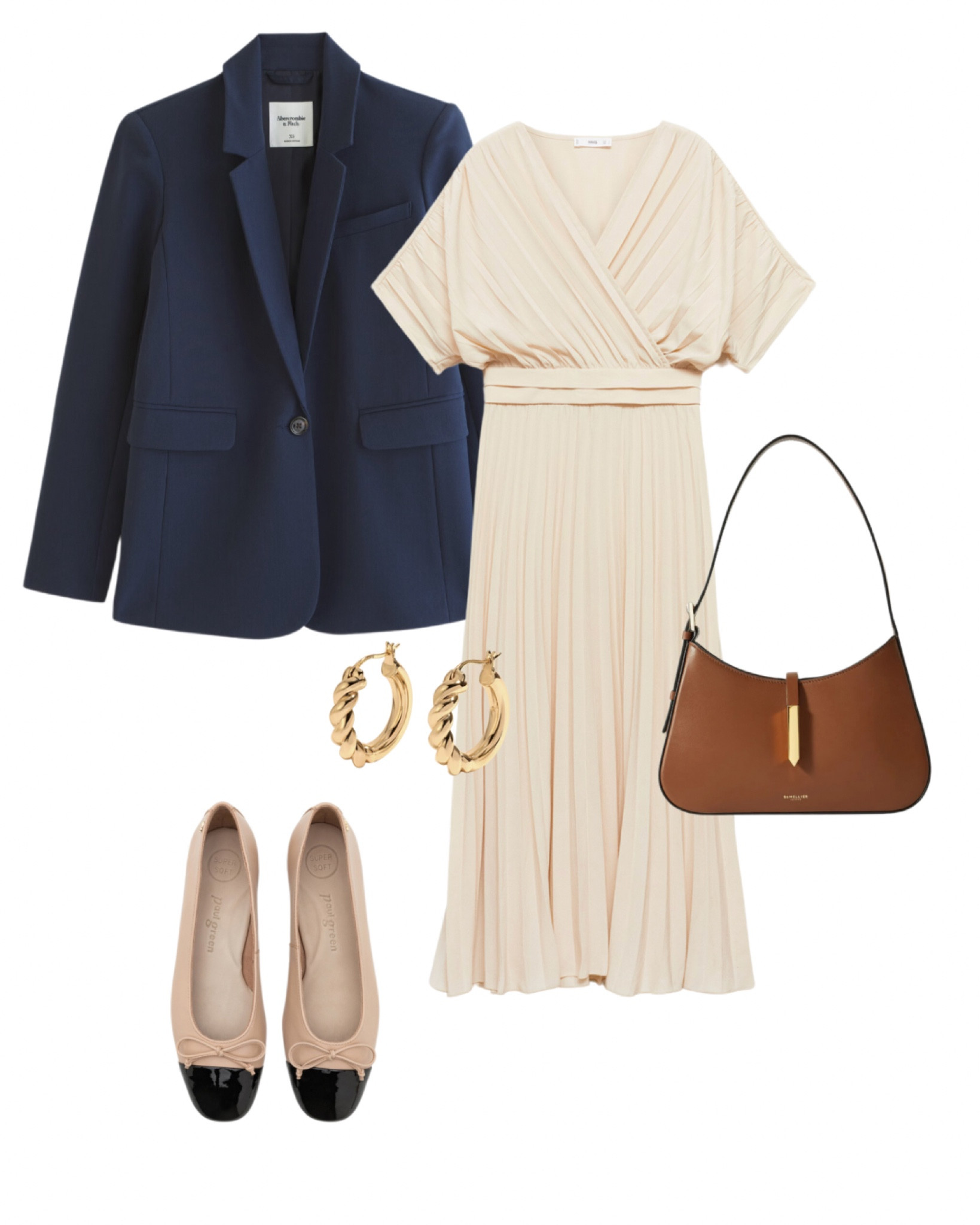 Navy blazer styling, occasion dress, neutral shoes, ballet flats 

#LTKShoeCrush #LTKSeasonal #LTKStyleTip