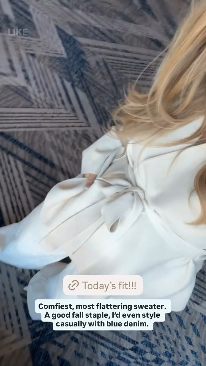 Comfiest, most flattering sweater. A good fall staple, I’d even style casually with blue denim. I’m in a large 

#LTKWorkwear #LTKCon #LTKMidsize