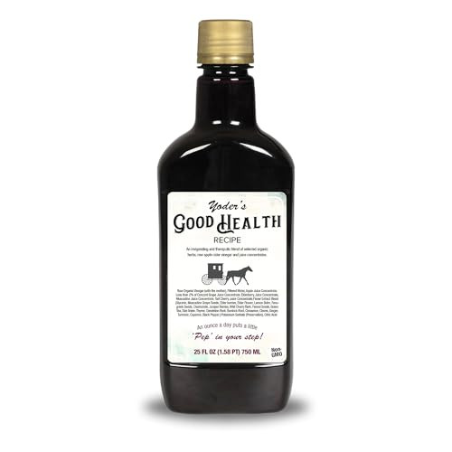 Yoder’s Good Health Recipe Apple Cider Vinegar Liquid Complex, 25 oz, Amish Harvest Herbal Toni... | Amazon (US)