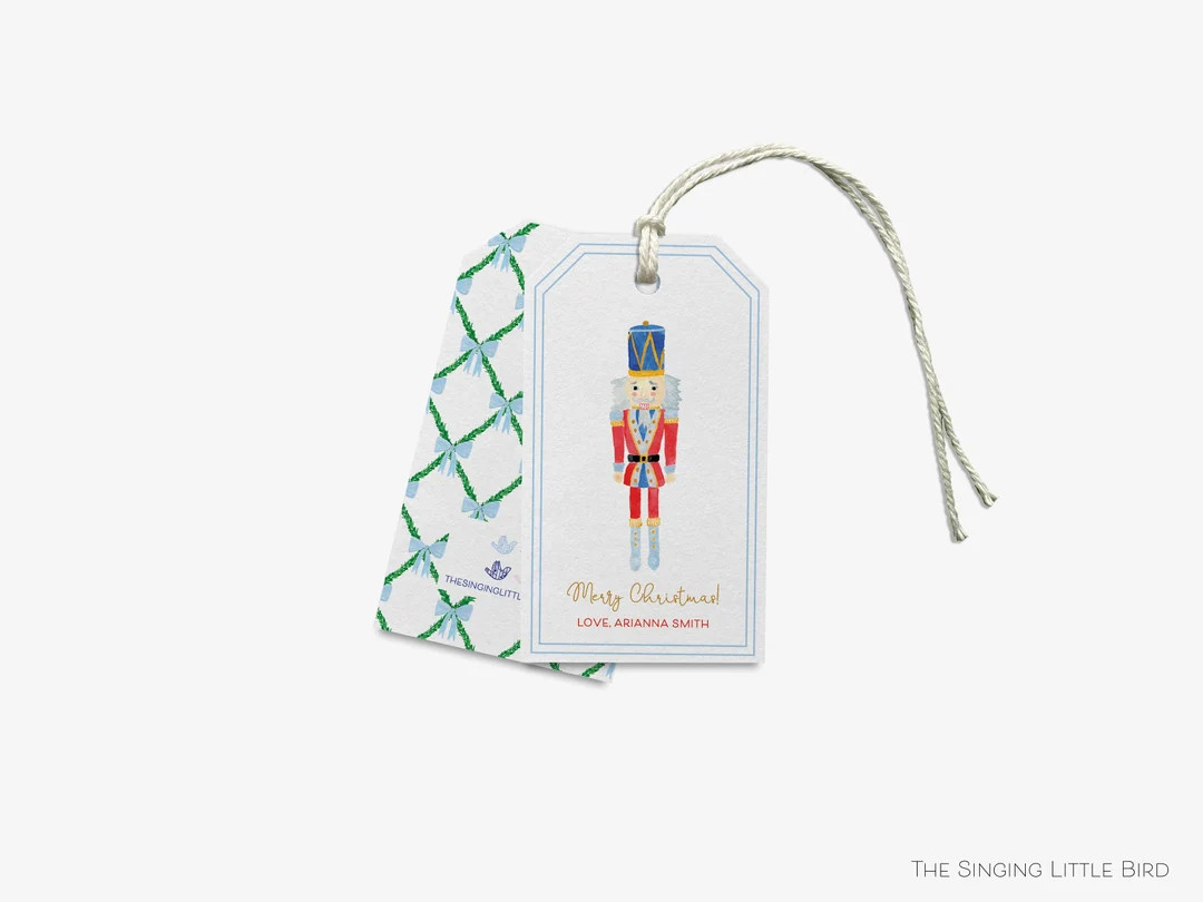Nutcracker Personalized Gift Tags Christmas Gift Tags Custom Gift Tag Holiday Family Gift Tag Mer... | Etsy (US)