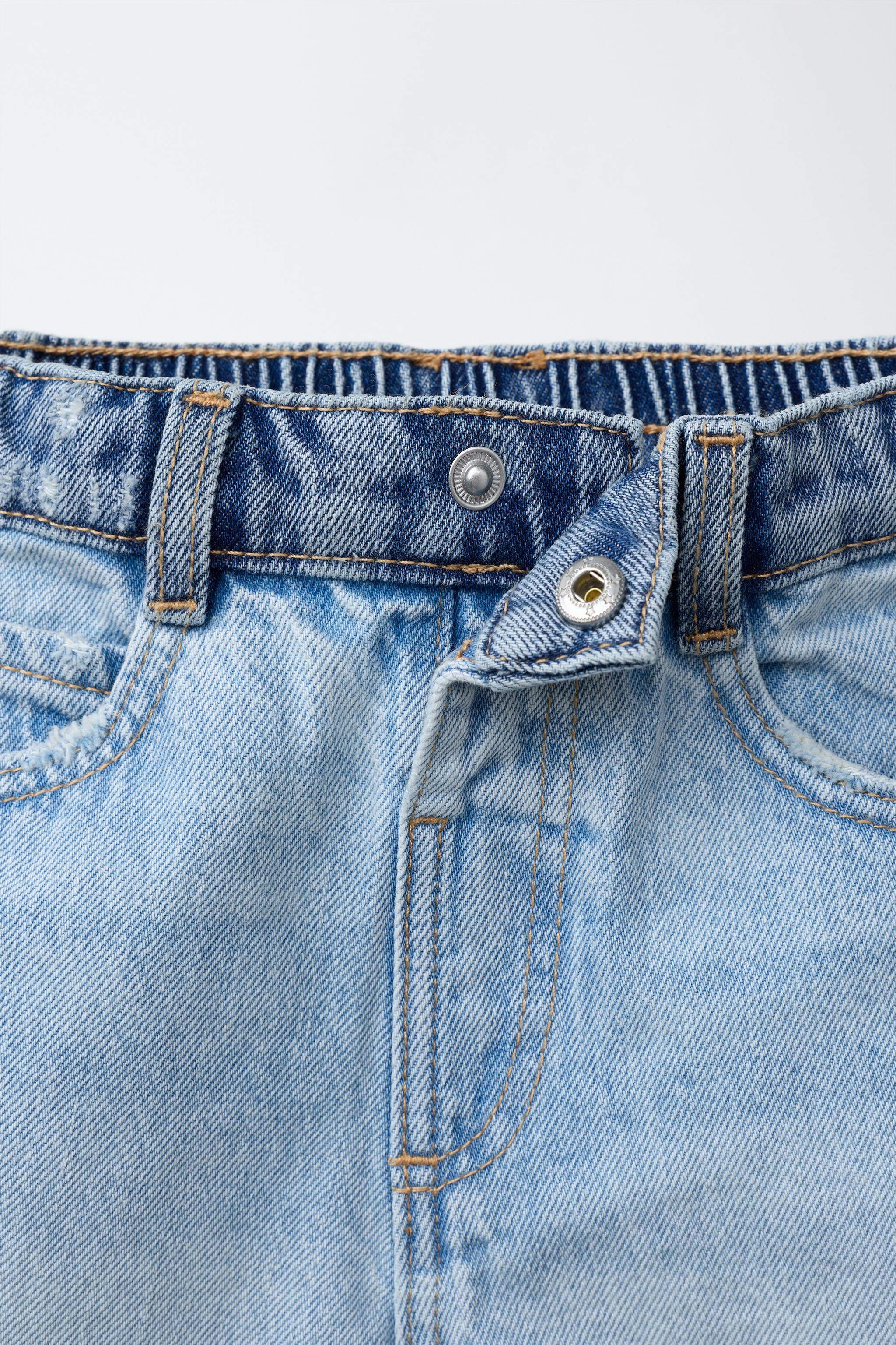 COLOUR BLOCK DENIM BERMUDA SHORTS | Zara UK