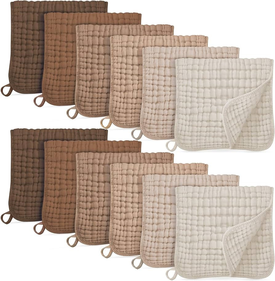Muslin Burp Cloths for Baby 100% Cotton Burping Cloths for Boys Girls Large 20''X10'' Extra Soft ... | Amazon (US)