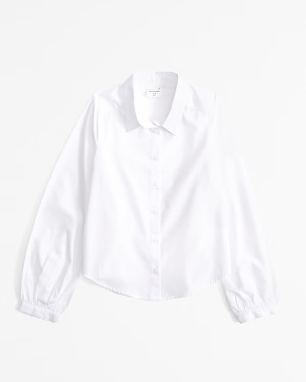 layerable button-up shirt | Abercrombie & Fitch (US)